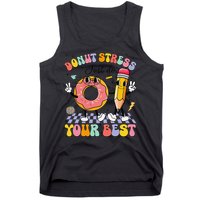 Groovy Donut Stress Just Do Your Best Test Testing Day Tank Top