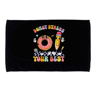 Groovy Donut Stress Just Do Your Best Test Testing Day Microfiber Hand Towel