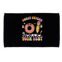 Groovy Donut Stress Just Do Your Best Test Testing Day Microfiber Hand Towel