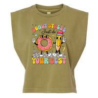 Groovy Donut Stress Just Do Your Best Test Testing Day Garment-Dyed Women's Muscle Tee