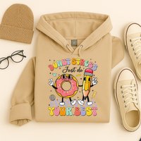 Groovy Donut Stress Just Do Your Best Test Testing Day Hoodie