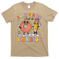 Groovy Donut Stress Just Do Your Best Test Testing Day T-Shirt