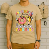 Groovy Donut Stress Just Do Your Best Test Testing Day T-Shirt