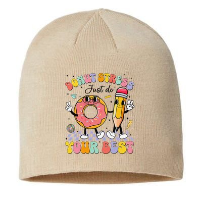 Groovy Donut Stress Just Do Your Best Test Testing Day Sustainable Beanie