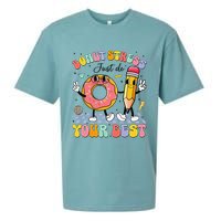 Groovy Donut Stress Just Do Your Best Test Testing Day Sueded Cloud Jersey T-Shirt