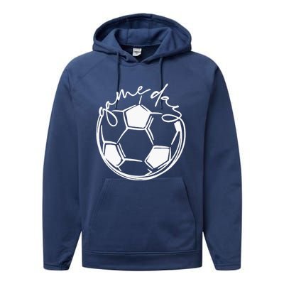 Game Day, Sports Parent, Soccer Mom Performance Fleece Hoodie