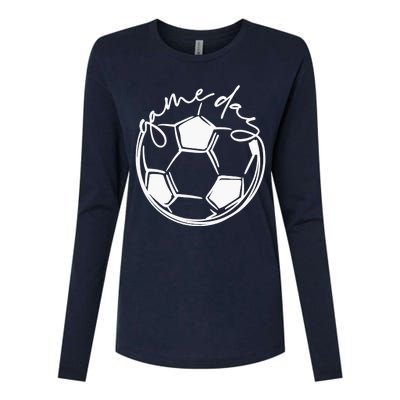 Game Day, Sports Parent, Soccer Mom Womens Cotton Relaxed Long Sleeve T-Shirt