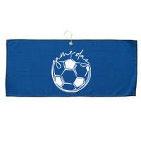 Game Day, Sports Parent, Soccer Mom Large Microfiber Waffle Golf Towel