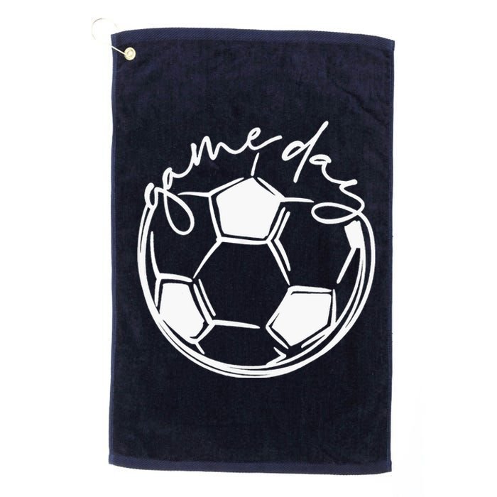 Game Day, Sports Parent, Soccer Mom Platinum Collection Golf Towel