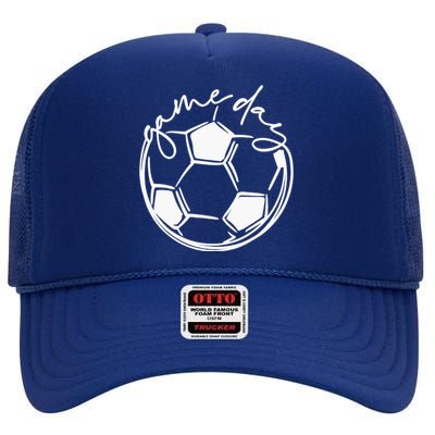 Game Day, Sports Parent, Soccer Mom High Crown Mesh Back Trucker Hat