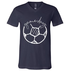 Game Day Soccer Ball Sports Game Ball Lover V-Neck T-Shirt