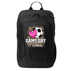 Game Day Soccer Leopard Print Soccer City Backpack