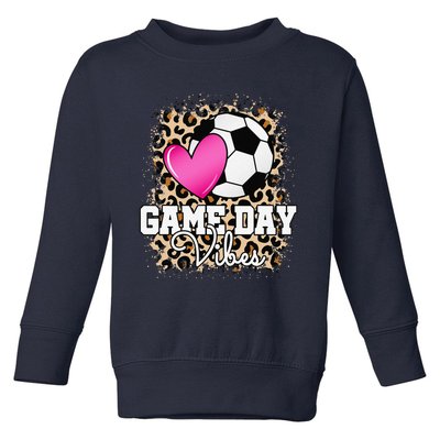 Game Day Soccer Leopard Print Soccer Toddler Sweatshirt