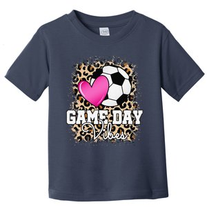 Game Day Soccer Leopard Print Soccer Toddler T-Shirt