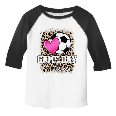 Game Day Soccer Leopard Print Soccer Toddler Fine Jersey T-Shirt