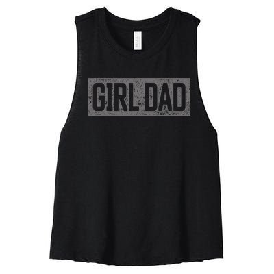 Girl Dad Shirts Men Proud Father Fathers Day Vintage Women's Racerback Cropped Tank