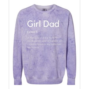 Girl Dad Shirt For Men Fathers Day Gift From Wife Baby Girl Colorblast Crewneck Sweatshirt