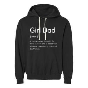 Girl Dad Shirt For Men Fathers Day Gift From Wife Baby Girl Garment-Dyed Fleece Hoodie