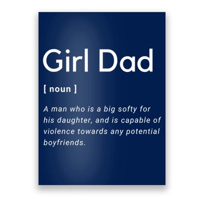 Girl Dad Shirt For Men Fathers Day Gift From Wife Baby Girl Poster