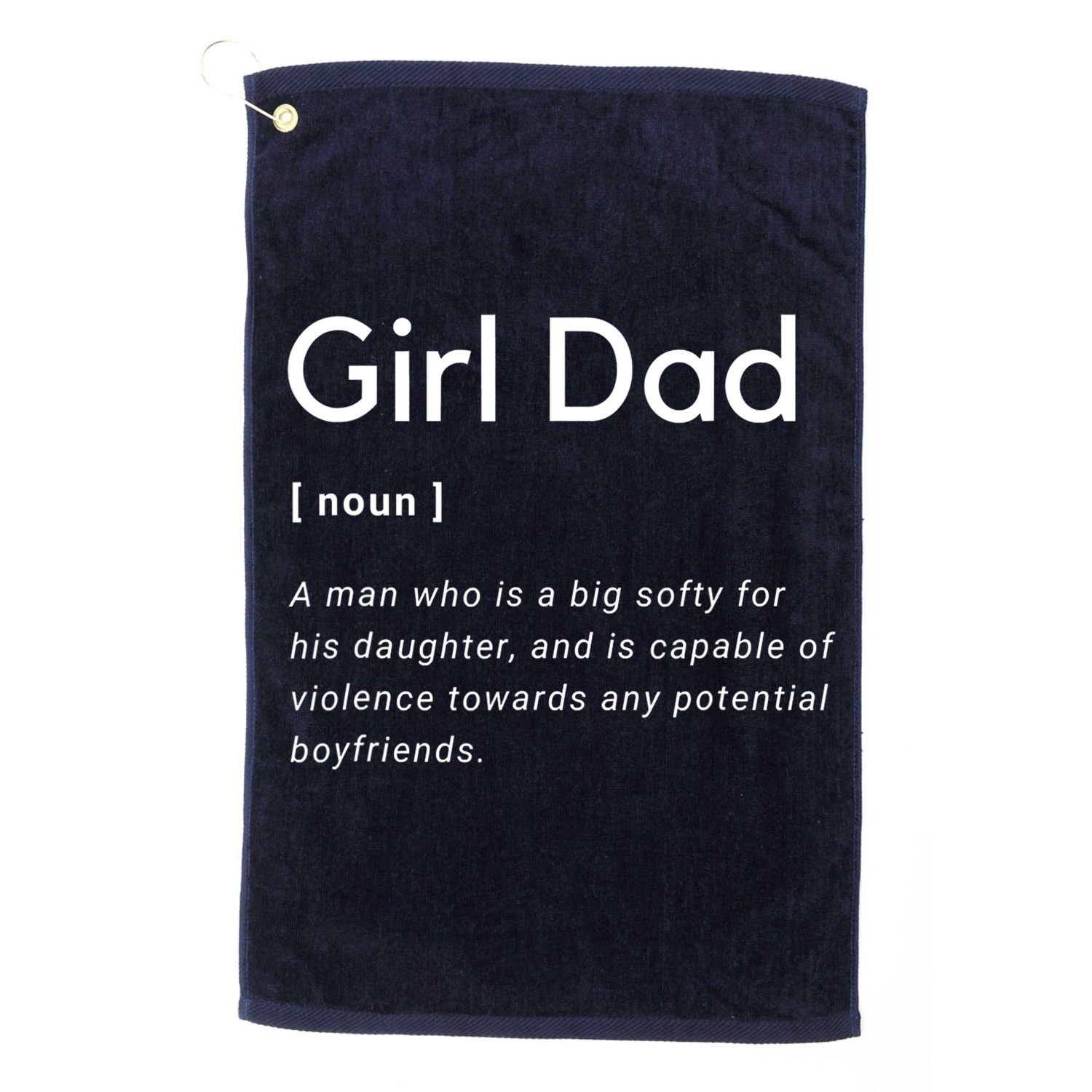 Girl Dad Shirt For Men Fathers Day Gift From Wife Baby Girl Golf Towel