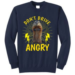 Groundhog Day Shirt Don't Drive Angry Tall Sweatshirt