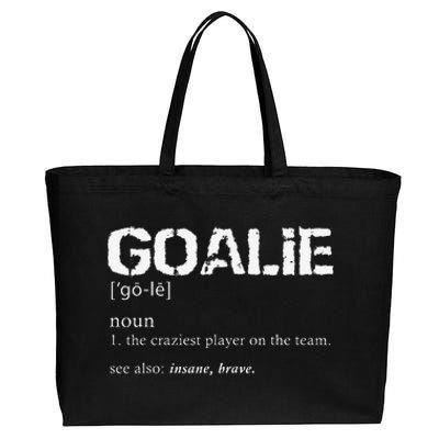 Goalie Definition Soccer Goalie Cotton Canvas Jumbo Tote