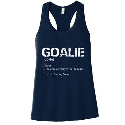 Goalie Definition Soccer Goalie Womens Tank Top