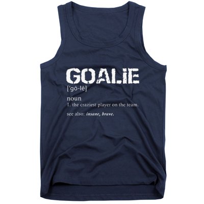 Goalie Definition Soccer Goalie Tank Top