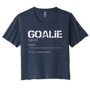 Goalie Definition Soccer Goalie Women's Crop Top Tee