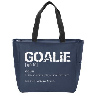 Goalie Definition Soccer Goalie Zip Tote Bag