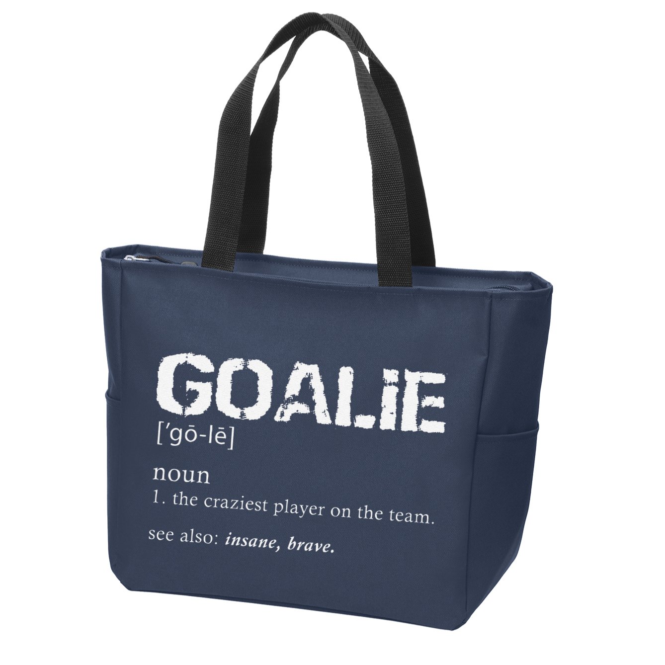 Goalie Definition Soccer Goalie Zip Tote Bag