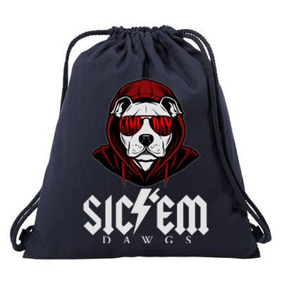 Game Day Sic Em Bulldog Drawstring Bag