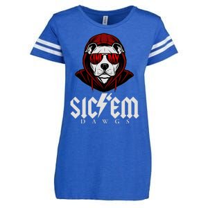 Game Day Sic Em Bulldog Enza Ladies Jersey Football T-Shirt