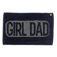 Girl Dad Shirt Vintage Proud Father Of Girl Dad Father's Day Grommeted Golf Towel