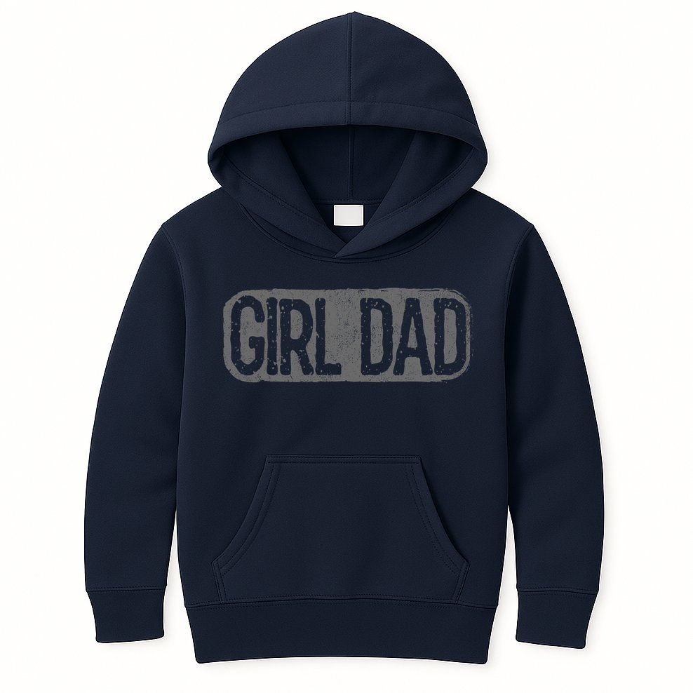 Girl Dad Shirt Vintage Proud Father Of Girl Dad Father's Day Kids Hoodie