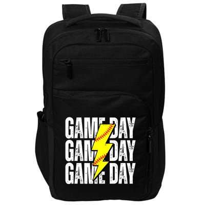 Game Day Softball Sport Vintage Impact Tech Backpack