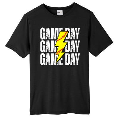 Game Day Softball Sport Vintage Tall Fusion ChromaSoft Performance T-Shirt