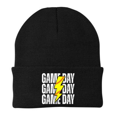 Game Day Softball Sport Vintage Beanie
