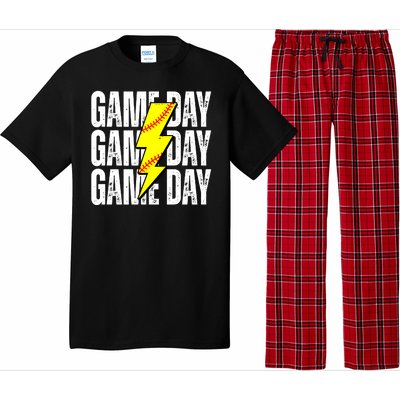 Game Day Softball Sport Vintage Pajama Set