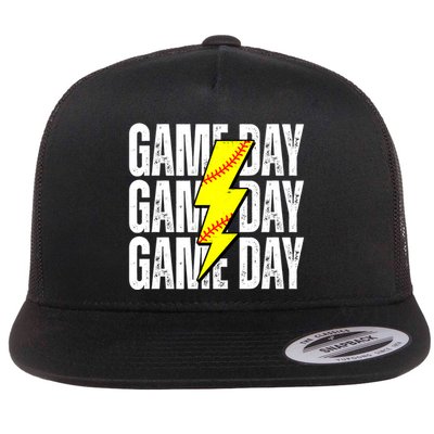 Game Day Softball Sport Vintage Flatbill Hat