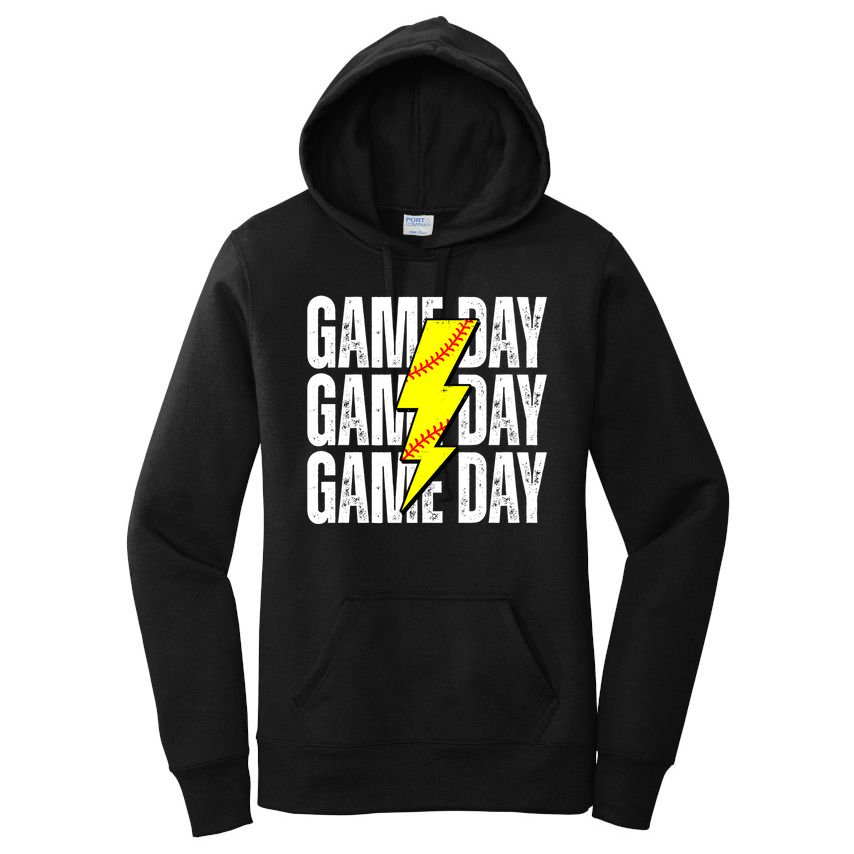 Game Day Softball Sport Vintage Women's Pullover Hoodie