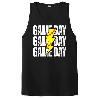 Game Day Softball Sport Vintage PosiCharge Competitor Tank