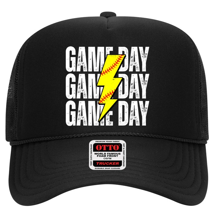 Game Day Softball Sport Vintage Trucker Hat