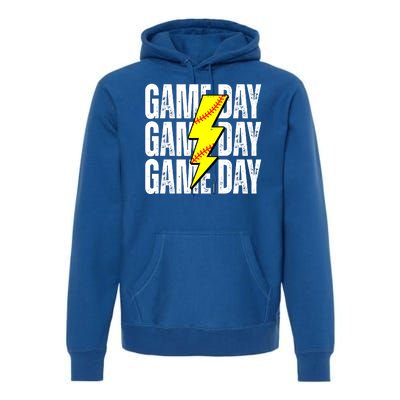 Game Day Softball Sport Vintage Premium Hoodie