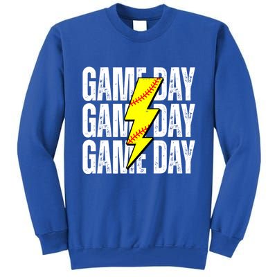 Game Day Softball Sport Vintage Tall Sweatshirt