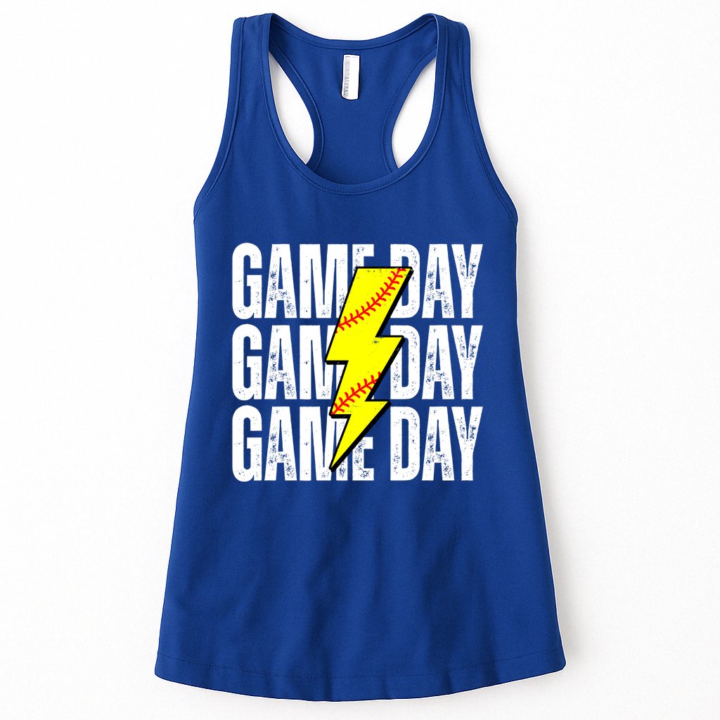 Game Day Softball Sport Vintage Womens Tank Top