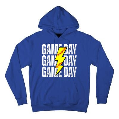 Game Day Softball Sport Vintage Tall Hoodie