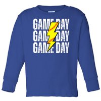 Game Day Softball Sport Vintage Toddler Long Sleeve Shirt