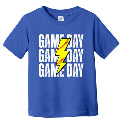 Game Day Softball Sport Vintage Toddler T-Shirt