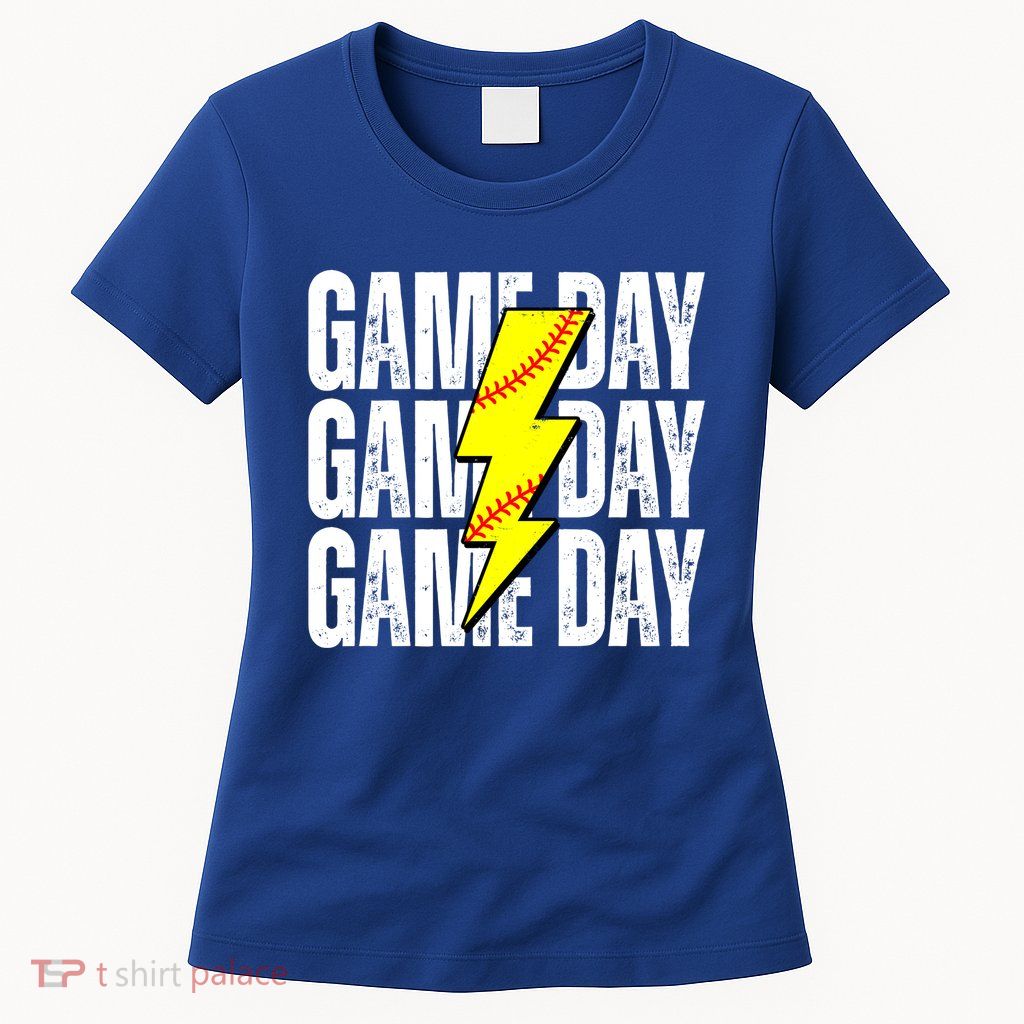 Game Day Softball Sport Vintage Womens T-Shirt